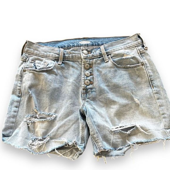 Old navy light wash distressed button fly jeans size 2 - Picture 1 of 8